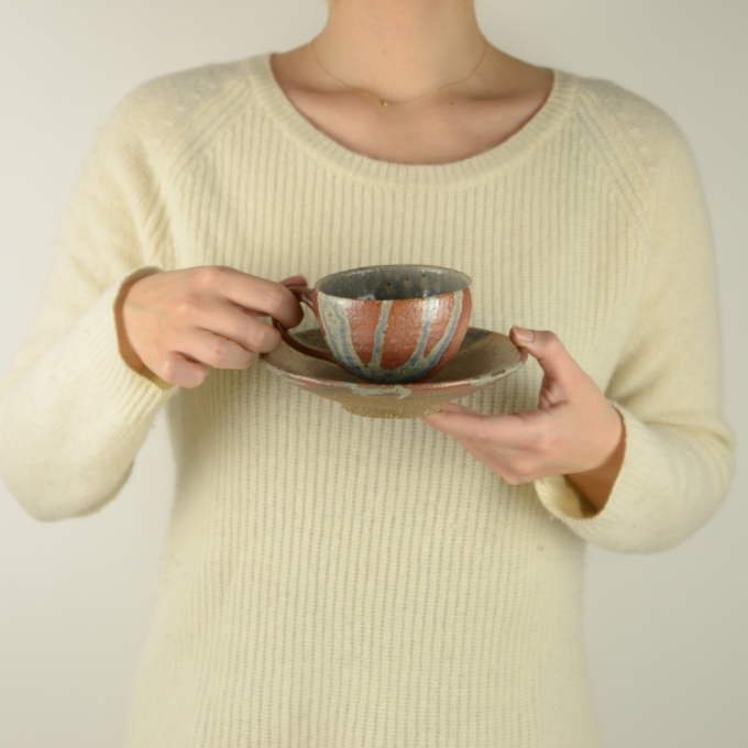 コーヒーカップ・ソーサー(炭化)