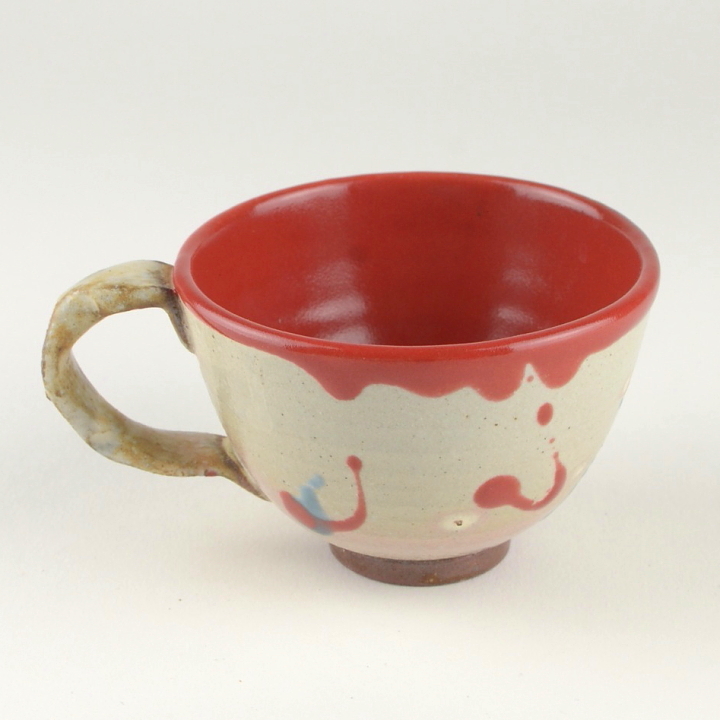 コーヒーカップ2客セット_赤青_丹文窯 大西雅文 作 コーヒーカップ2客セット_赤青_丹文窯 大西雅文 作