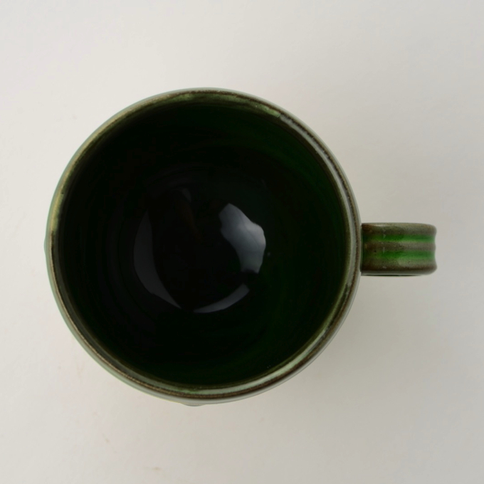コーヒーカップ(緑釉)