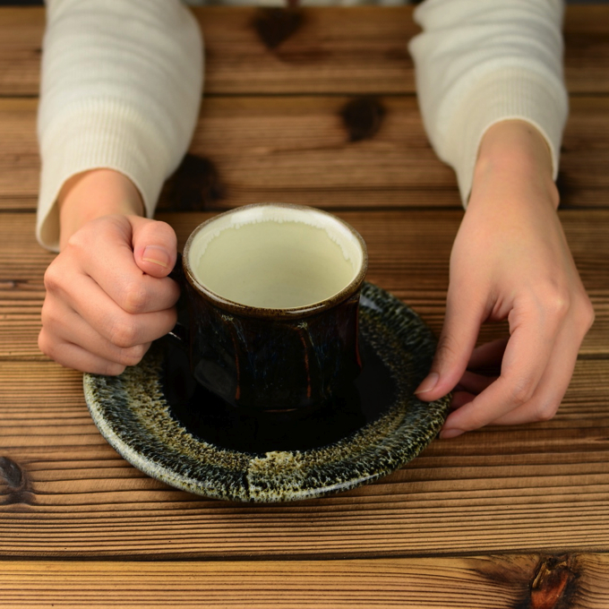 コーヒーカップ・ソーサー（流し掛け）