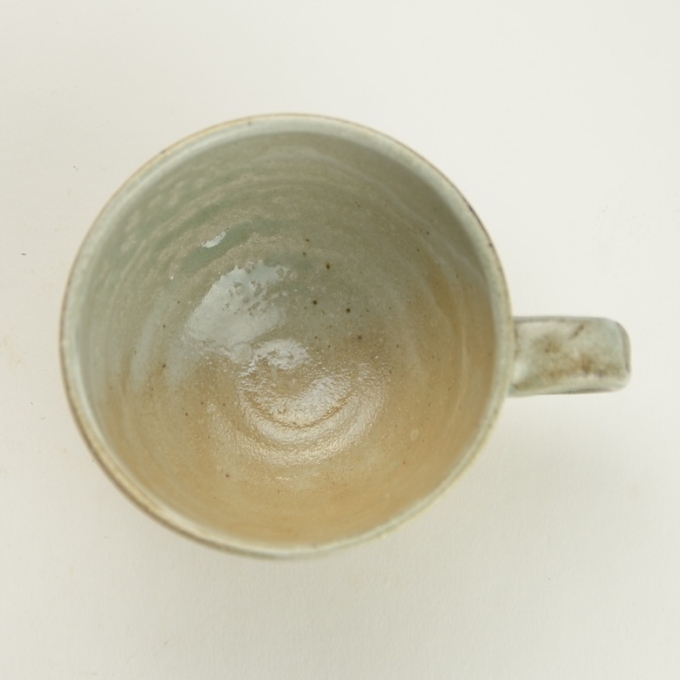 コーヒーカップ・ソーサー（青釉）