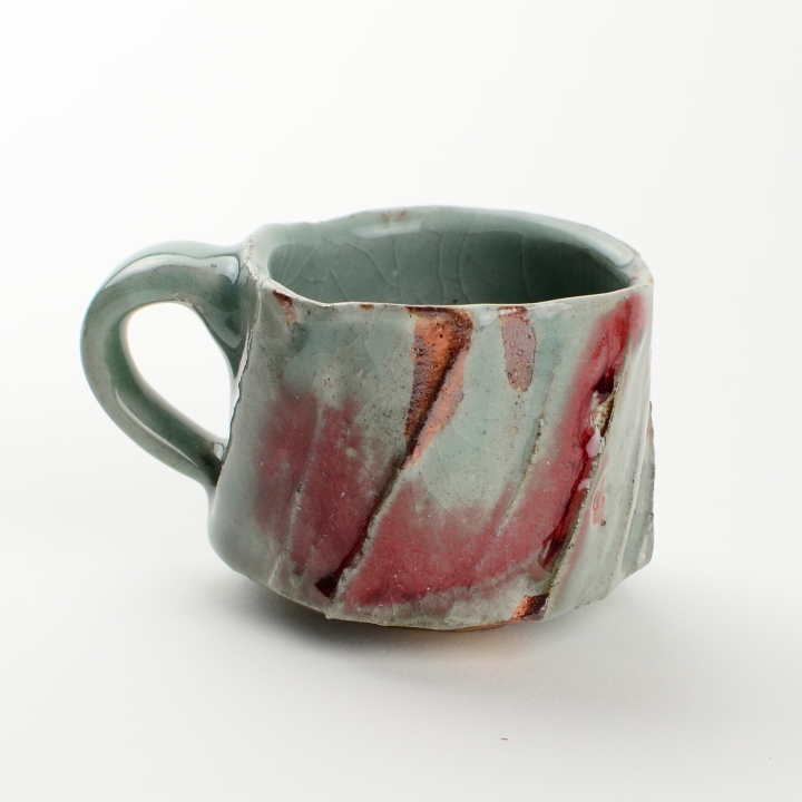 コーヒーカップ2客セット(青磁辰砂)