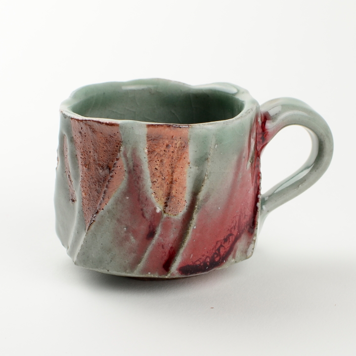 コーヒーカップ2客セット(青磁辰砂)